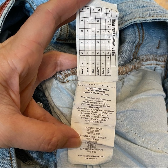 ONE X ONETEASPOON Blue Raw Hem Jean Skirt Size 25 - Picture 12 of 12